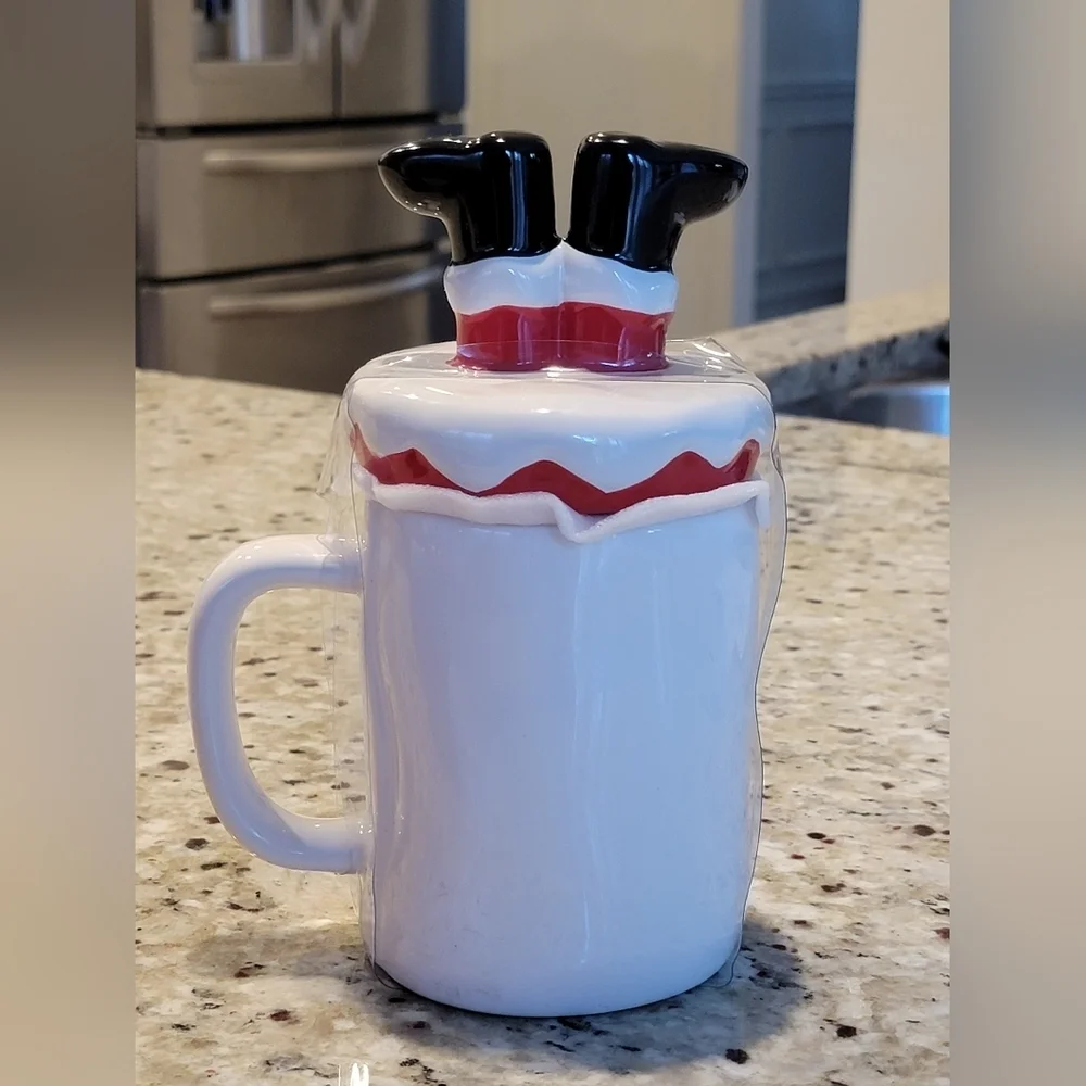 Rae Dunn Santa Claus Mug With Topper